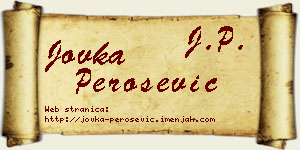 Jovka Perošević vizit kartica